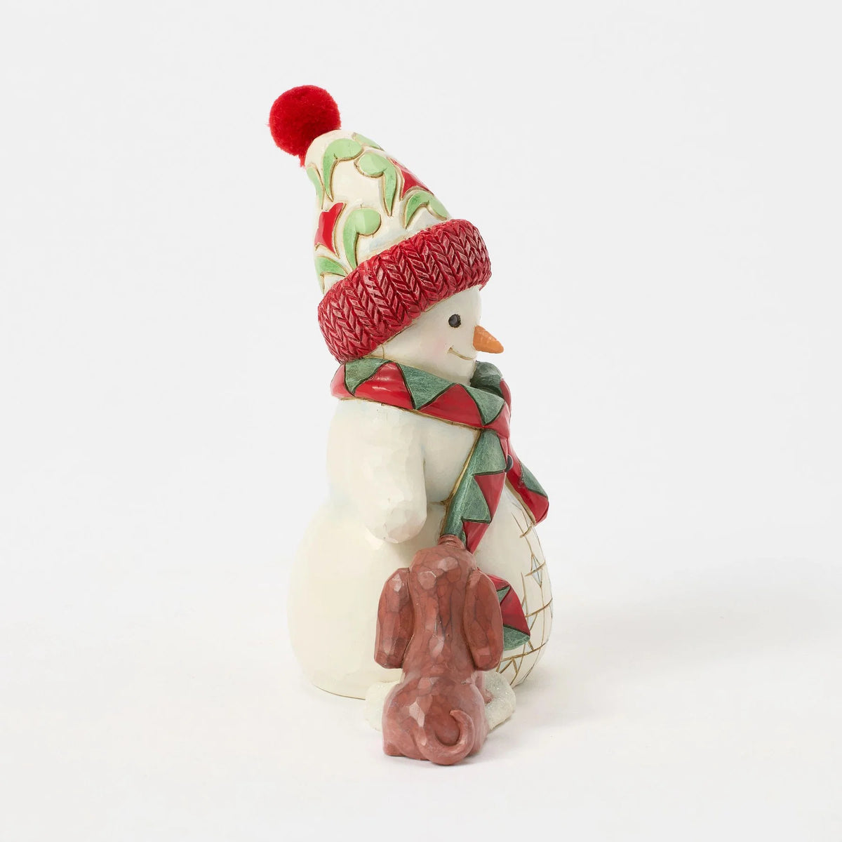 Snowman with Dog & Scarf Pint- Jim Shore