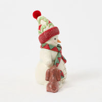Snowman with Dog & Scarf Pint- Jim Shore