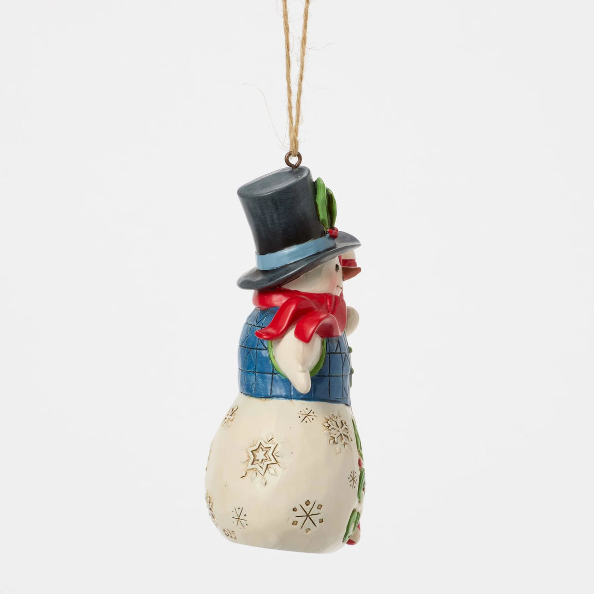 Snowman with Candy Cane Ornament