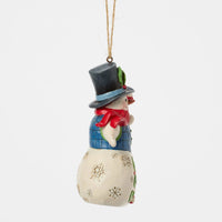 Snowman with Candy Cane Ornament