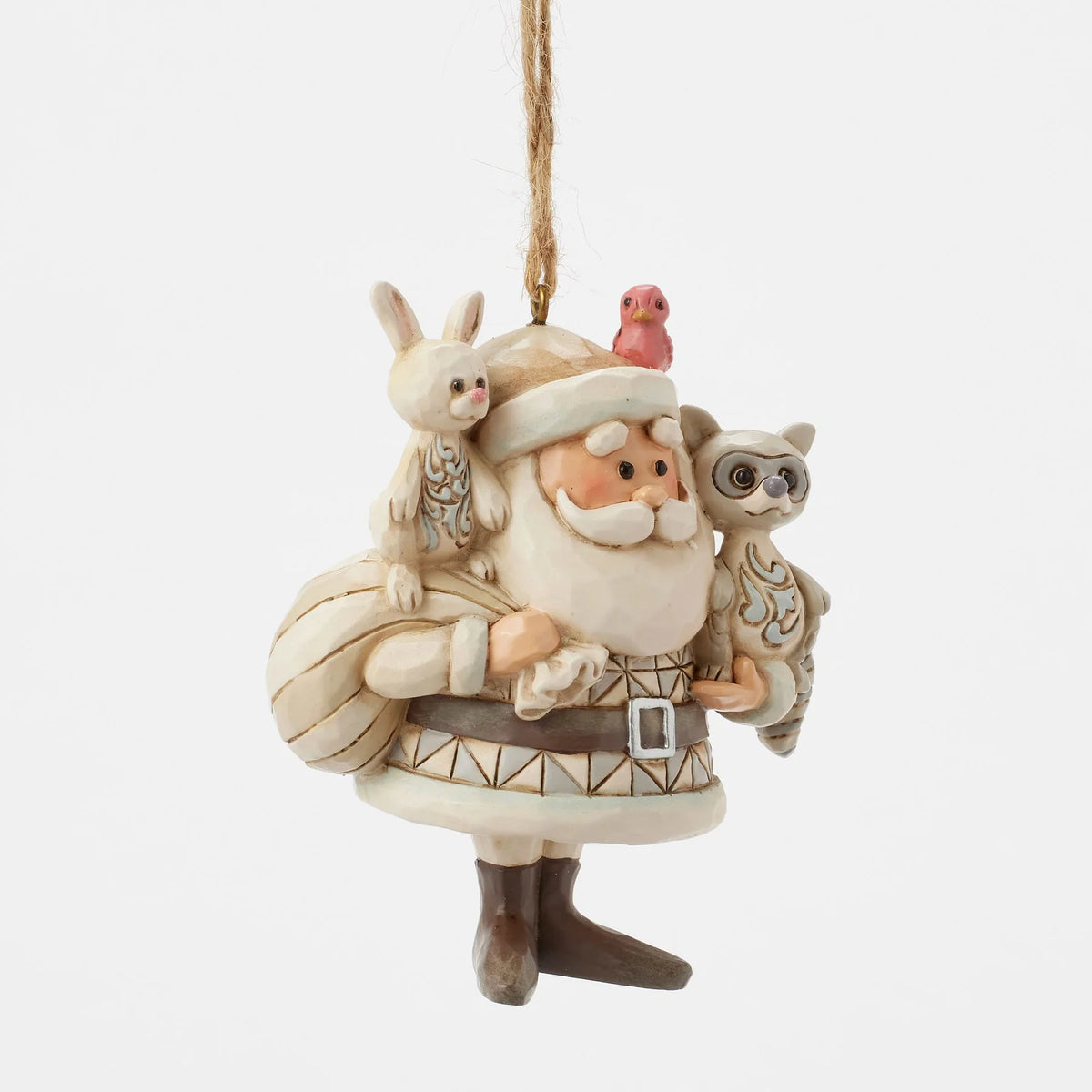 Woodland Santa with Animals Ornament