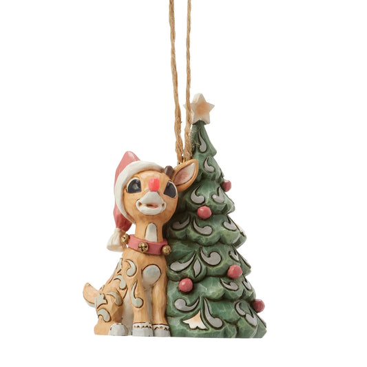 Woodland Rudolph with Tree Ornament