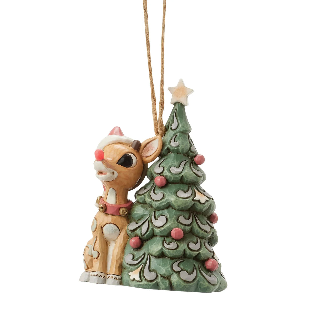 Woodland Rudolph with Tree Ornament