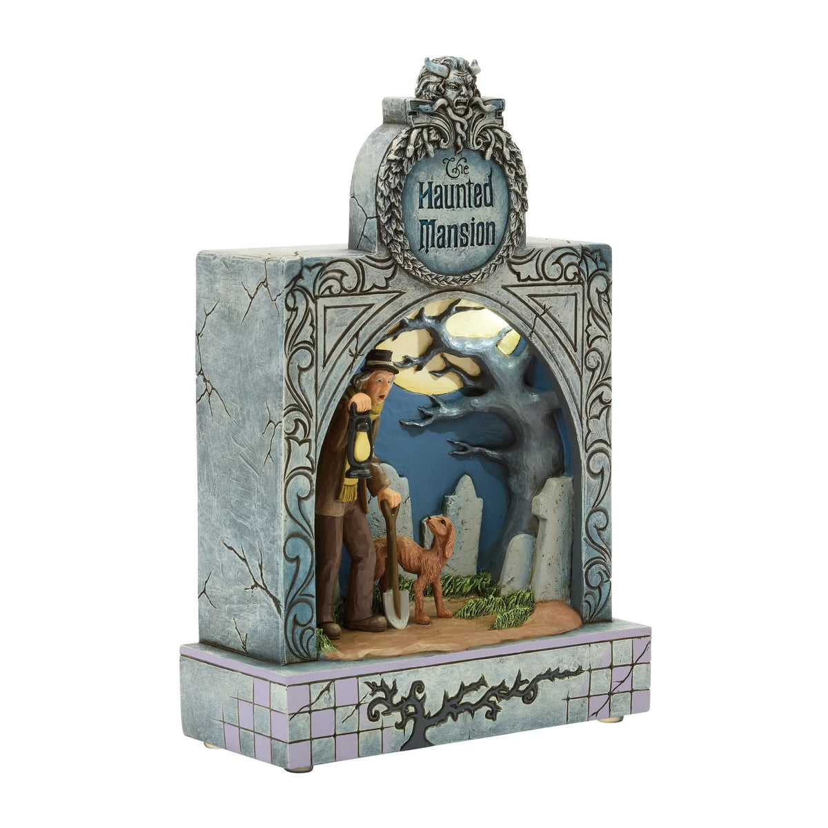 Gravestone with Caretaker Diorama Disney Traditions