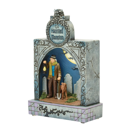 Gravestone with Caretaker Diorama Disney Traditions