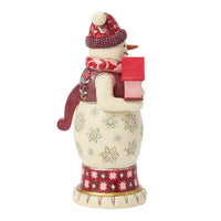 Red & Pink Snowman Nutcracker, Jim Shore