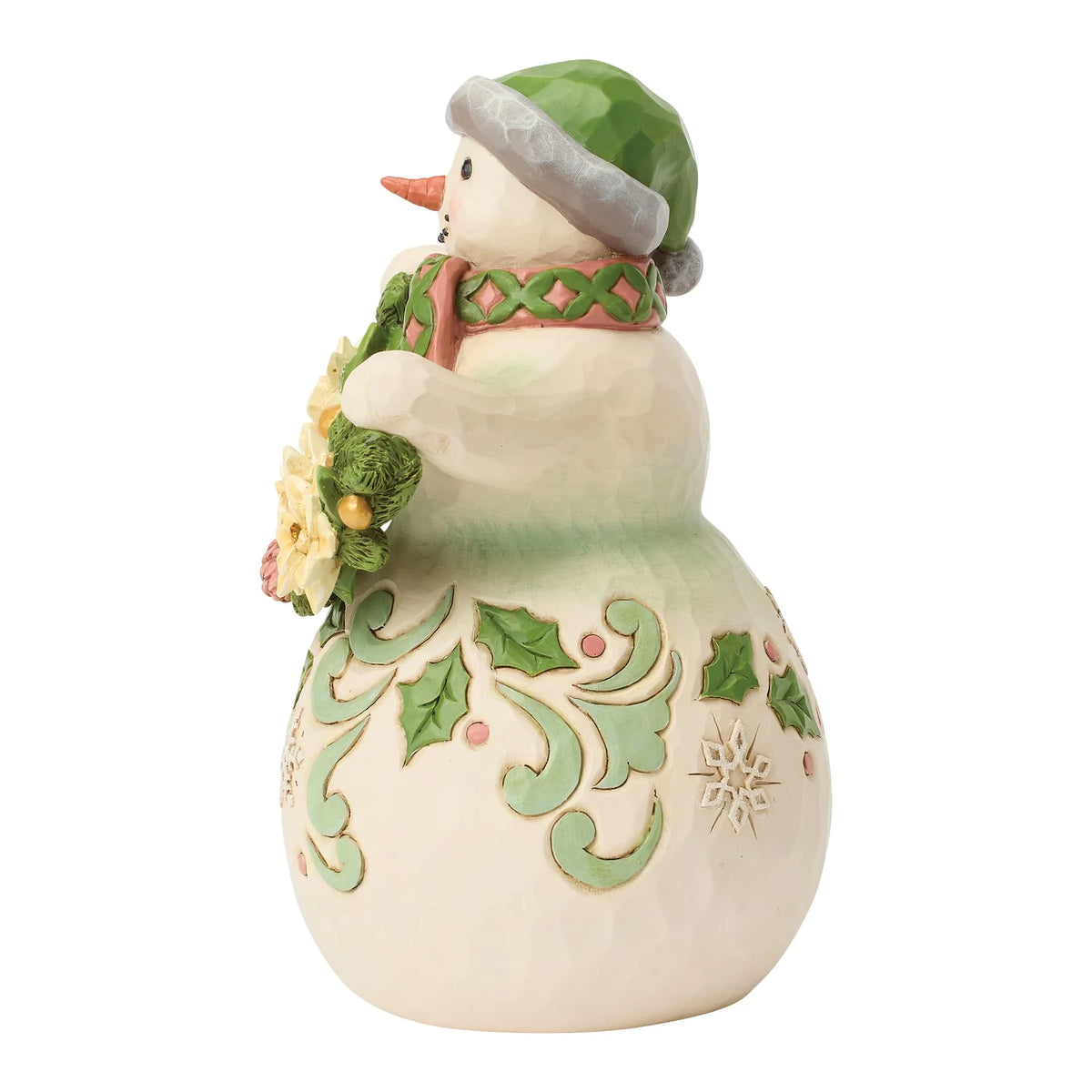 Opal & Moss Snowman Poinsettia, Jim Shore