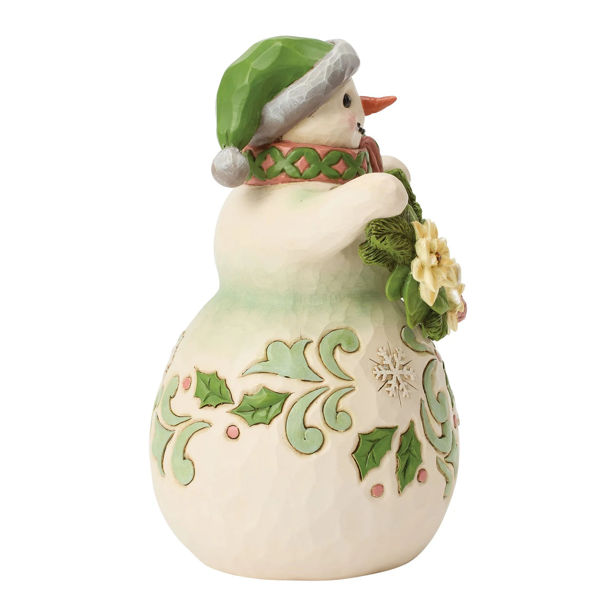 Opal & Moss Snowman Poinsettia, Jim Shore