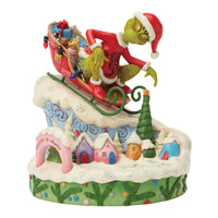 Grinch on Small Sled- Jim Shore