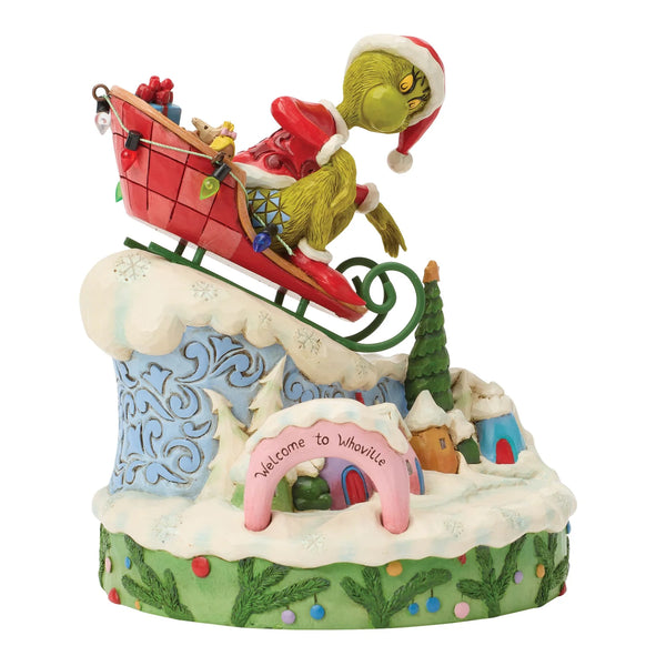 Grinch on Small Sled- Jim Shore