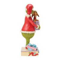 Grinch Holding Gift with Max- Jim Shore