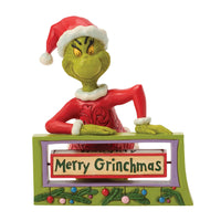 Grinch with Rotating Messages- Jim Shore