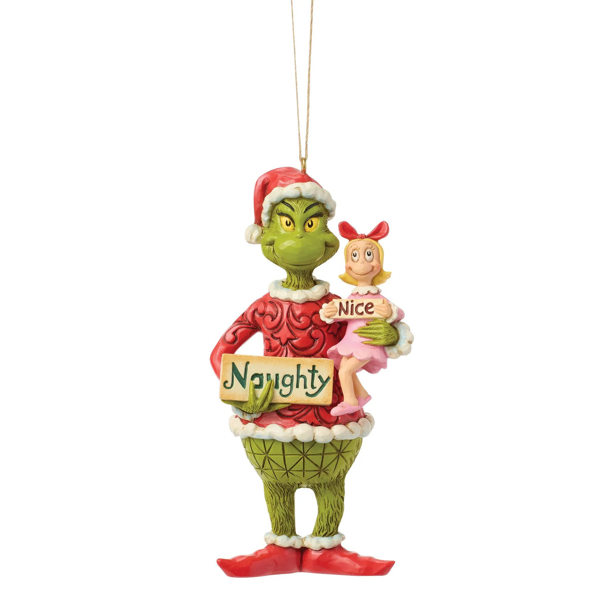 Grinch and Cindy Lou with Sign- Jim Shore