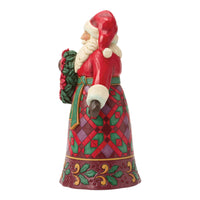 Santa With Wreath and Poinsettia- Jim Shore