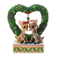Rudolph & Clarice Heart Wreathe- Jim Shore