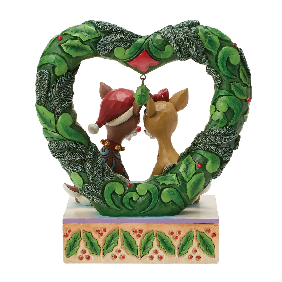Rudolph & Clarice Heart Wreathe- Jim Shore