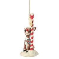 Rudolph by North Pole Sign -Jim Shore