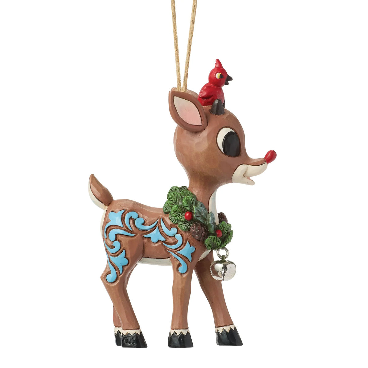 Rudolph with Wreath Ornament- Jim Shore