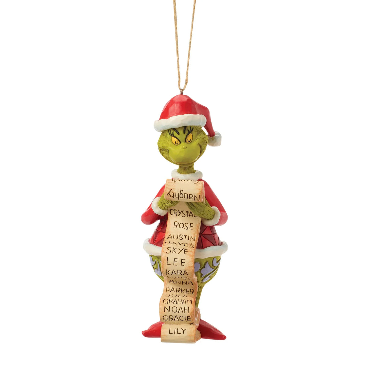 Grinch with List Ornament- Jim Shore