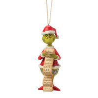 Grinch with List Ornament- Jim Shore