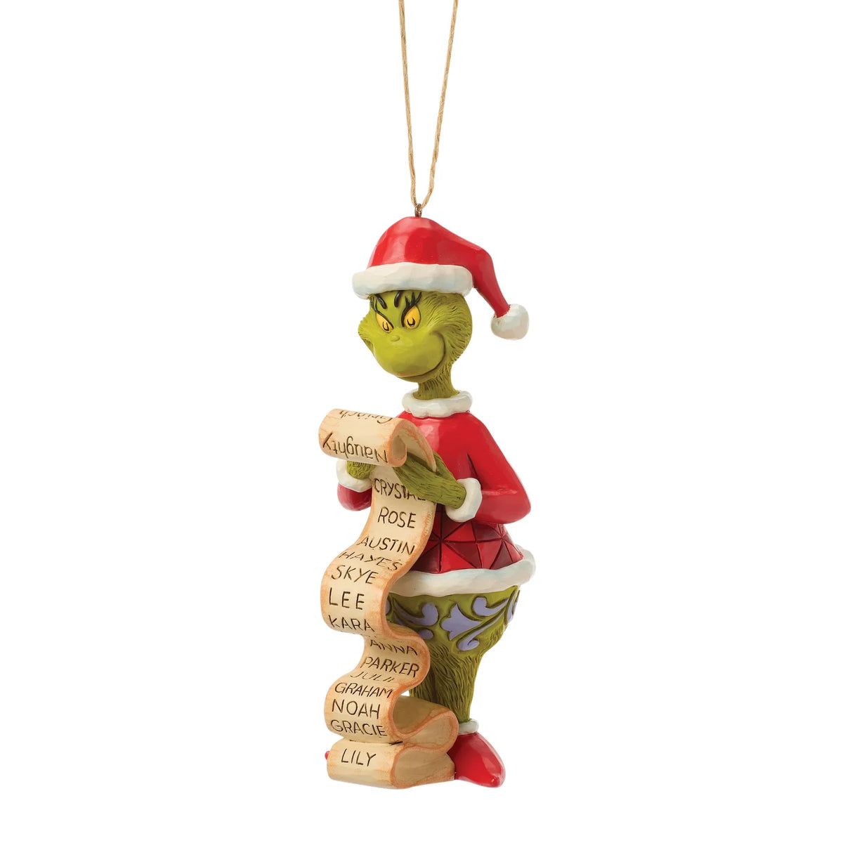 Grinch with List Ornament- Jim Shore