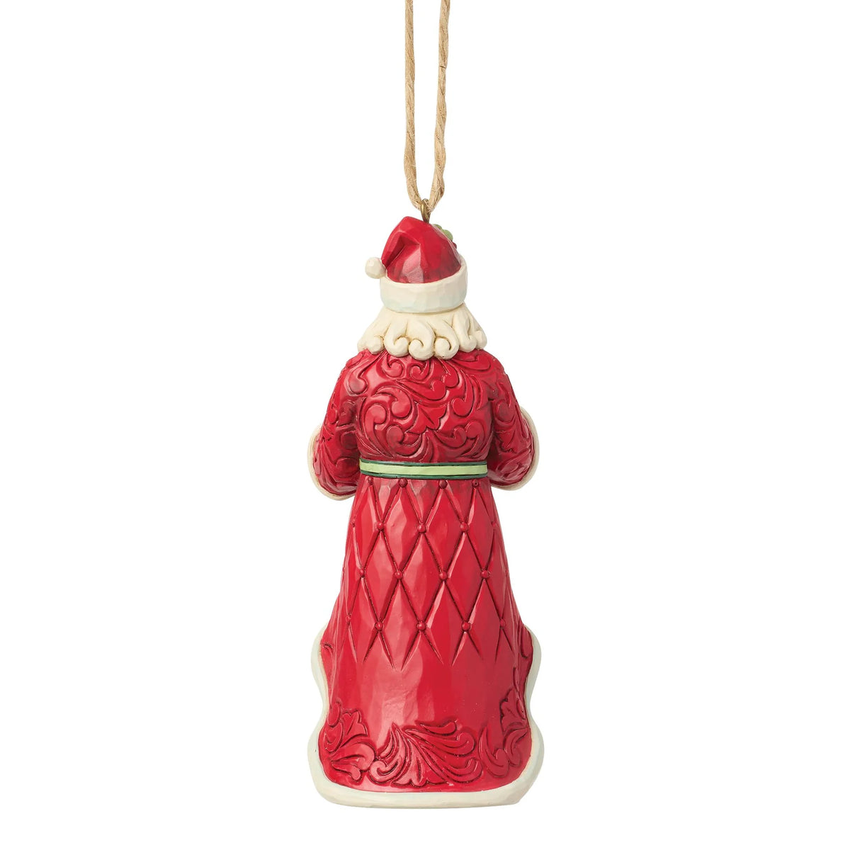 Santa Holding Wreath Ornament- Jim Shore