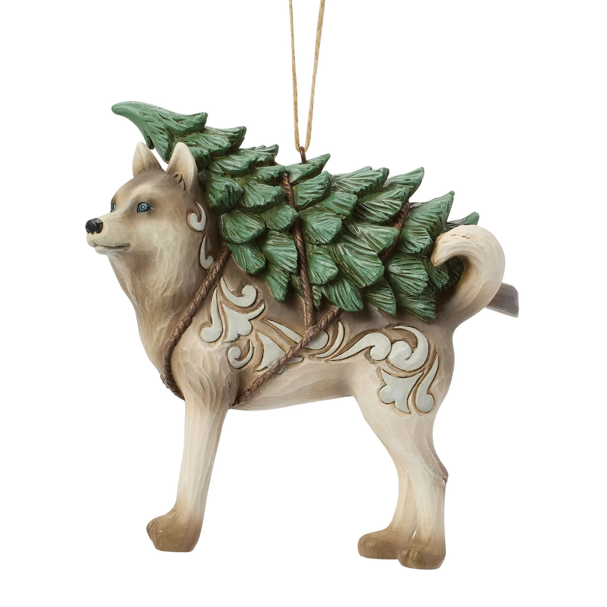 Woodland Husky with Tree Ornament- Jim Shore