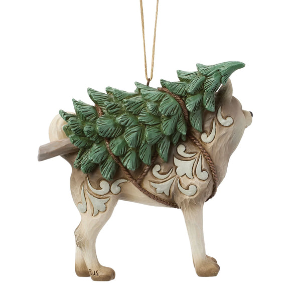 Woodland Husky with Tree Ornament- Jim Shore