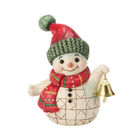 Snowman Holding Mini Bell, Jim Shore
