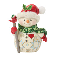 Snowman Bird on Stick Pint- Jim Shore