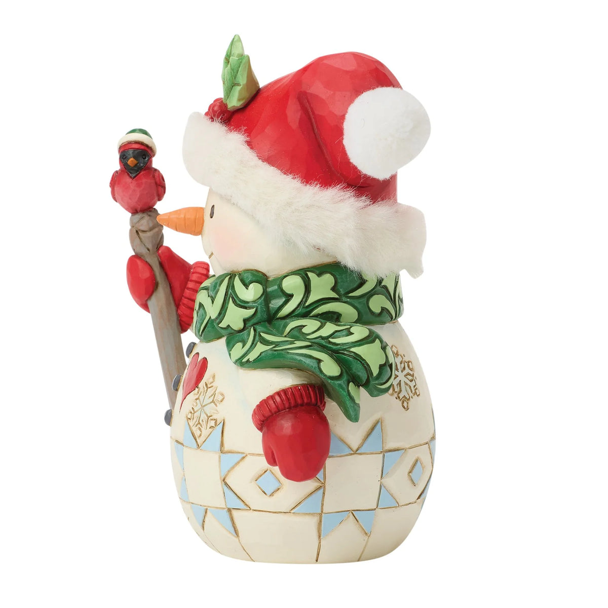 Snowman Bird on Stick Pint- Jim Shore