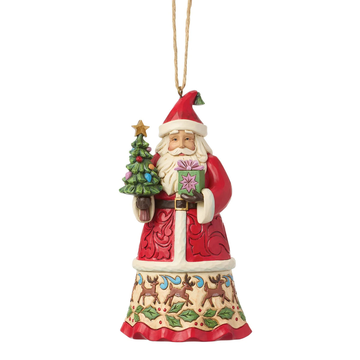 Santa With Gifts Ornament- Jim Shore