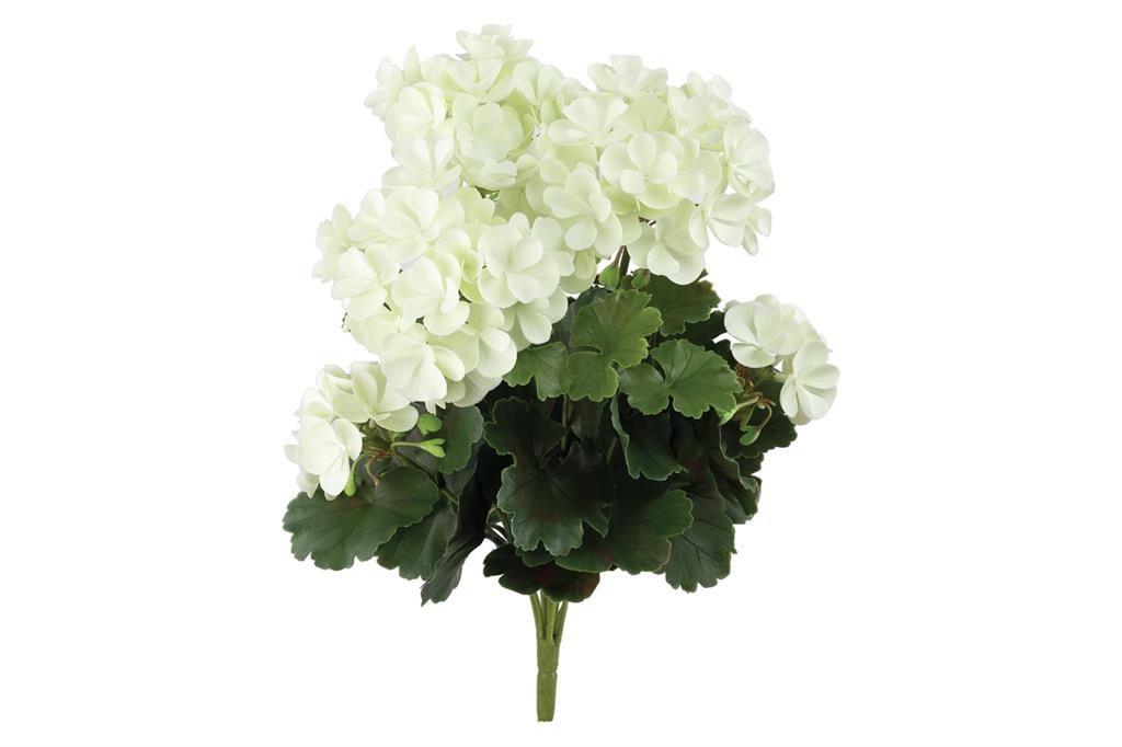 14.96" UV White Geranium Bush