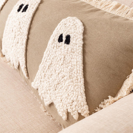 Ghosts Neutral Hooked Lumbar Pillow