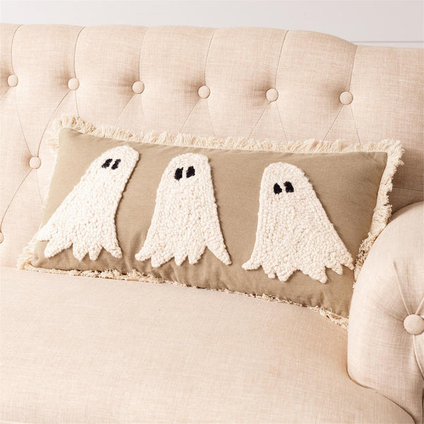 Ghosts Neutral Hooked Lumbar Pillow
