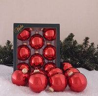 Red Glass Ball Ornaments 8/Box