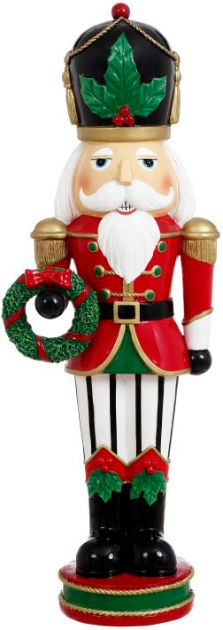 Nutcracker With Wreath - 18 Inches