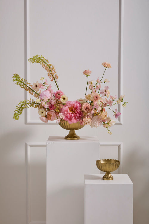 Gold Scallop Compote Container