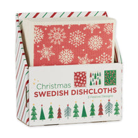 Assorted Merry and Bright Christmas Swedish Dishcloth