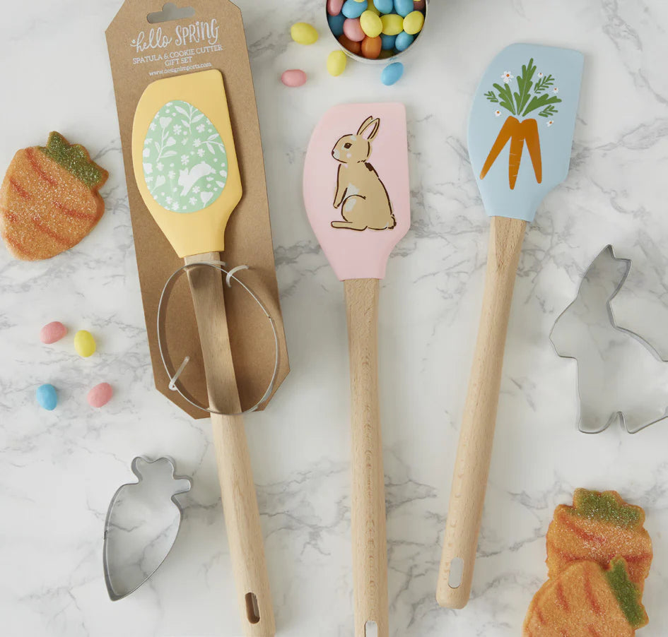 Spatula/Cookie Cutter Gift Set Hop Into Spring Assorted