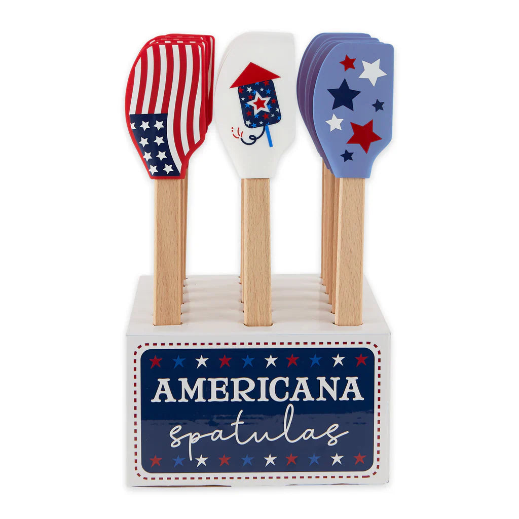 Assorted Patriotic Silicone Spatulas