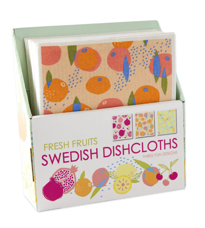 Assorted Fresh Fruit Swedish Dishcloth
