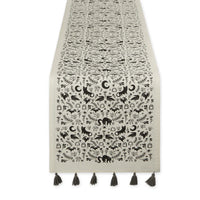 Double-sided Spooky Wreath with Fringe Table Runner