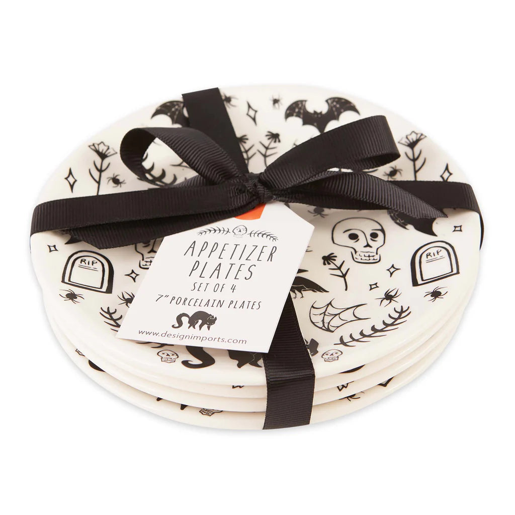 Black Magic Appetizer Plate Set