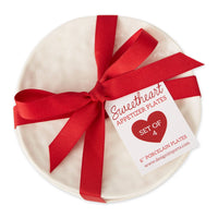 Red Heart Plate, Set of 4