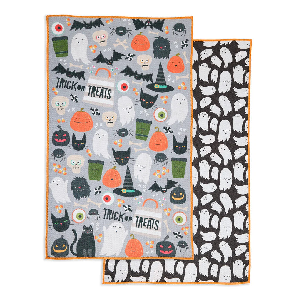 Double-sided Ooky Spooky Microfiber Dishtowel