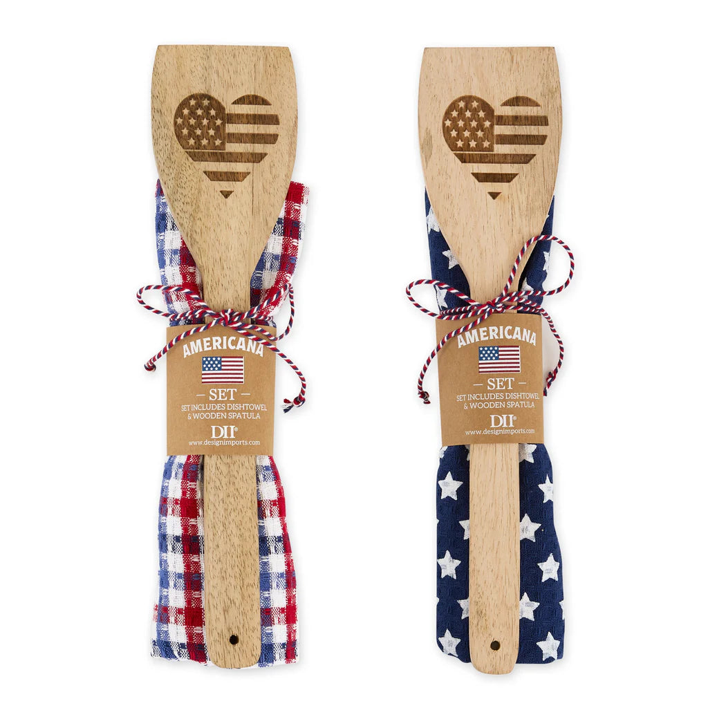 Americana Dishtowel + Spatula Gift Assorted Set Mixed Pack