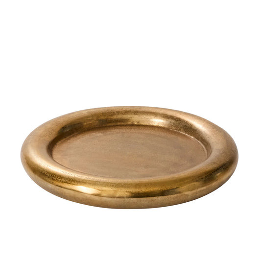 16" Gold Stowe Round Tray