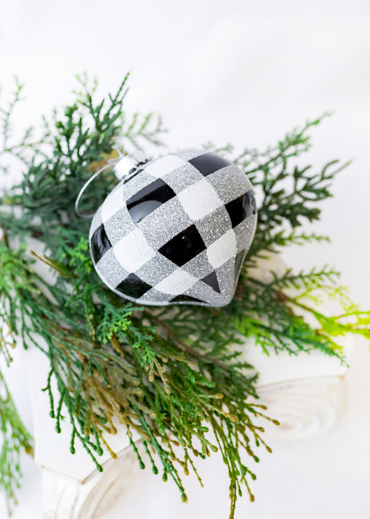 Plaid Gingham 4" Ornament Assorted (CLR)