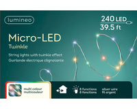 Silver/Multi, 8-Function LED Fairy Lights